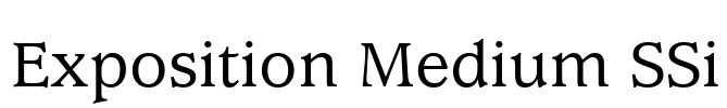 Exposition Medium SSi Font Image