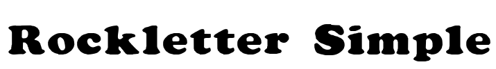 Rockletter Simple Font Image