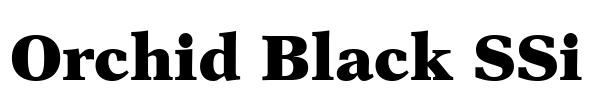 Orchid Black SSi Font Image