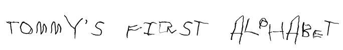 Tommy's First Alphabet