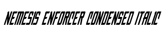 Nemesis Enforcer Condensed Italic
