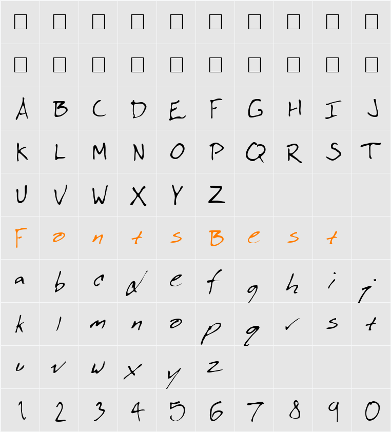 Jonson Character Map