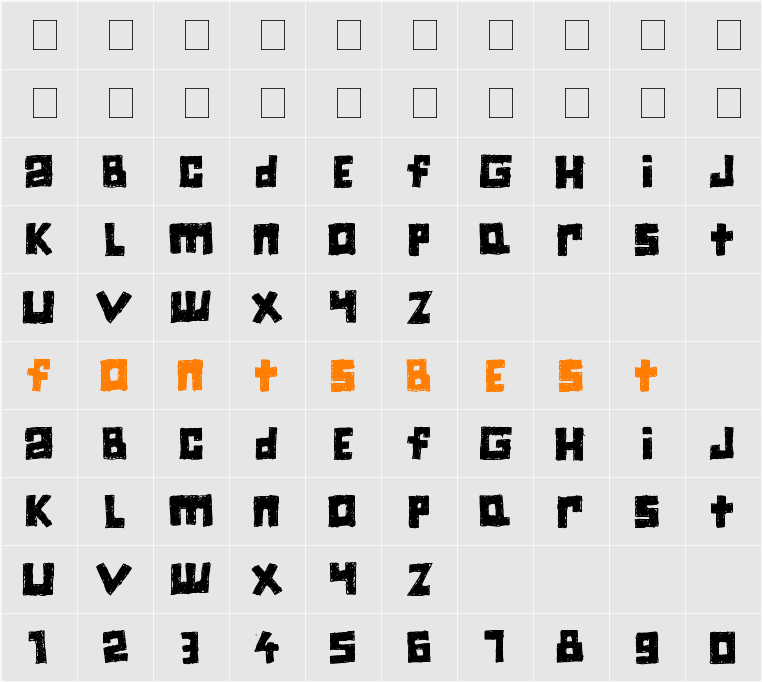 Jiczyn Character Map