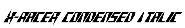 X-Racer Condensed Italic Font Image