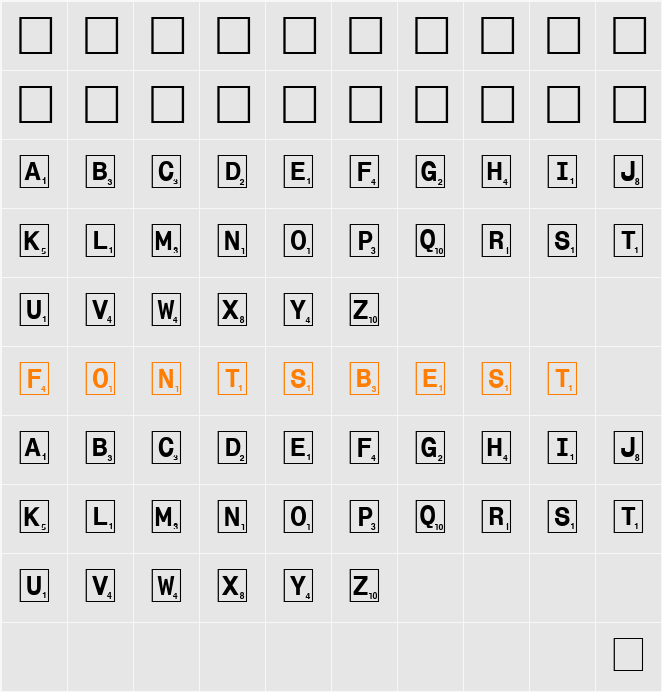 Tilez Character Map