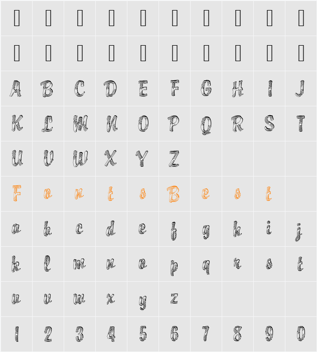Brody24 Becker Character Map