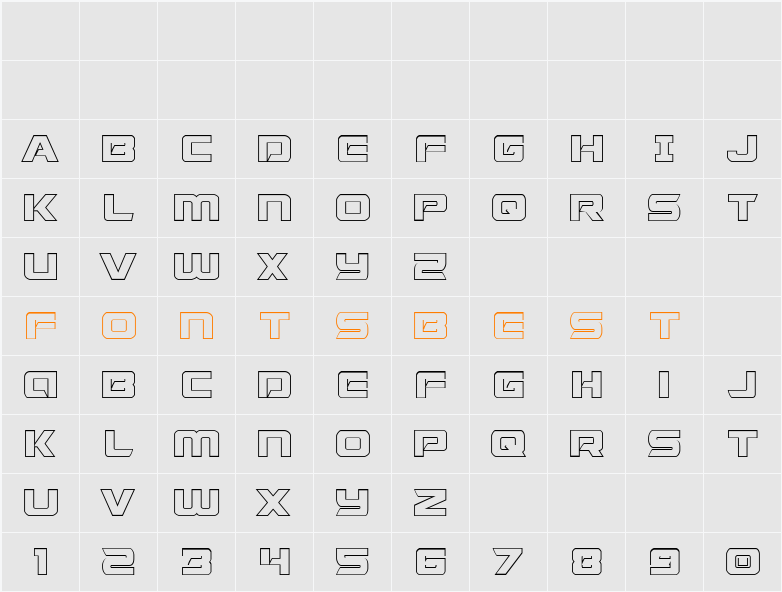Starduster Shadow Character Map