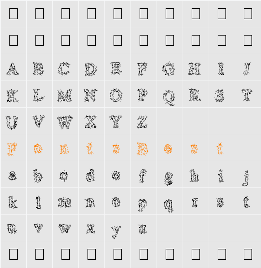 FLW Demo Character Map