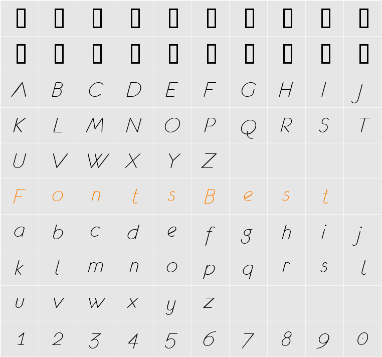 eurofurence light Character Map