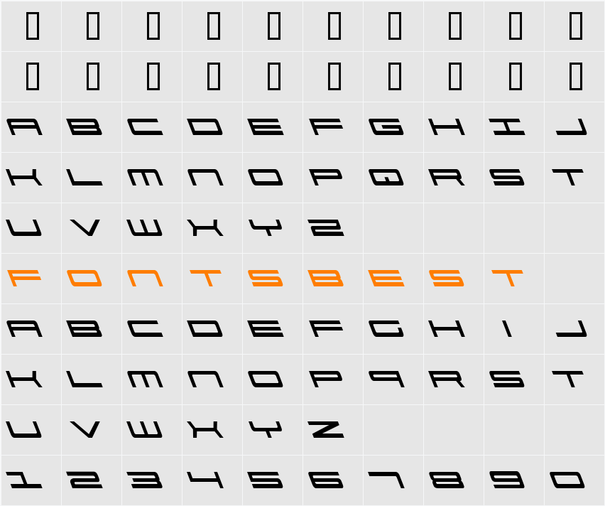 911 Porscha Leftalic Character Map