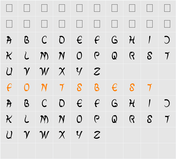 fish bone Character Map