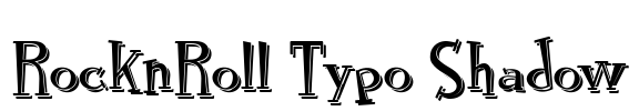 RocknRoll Typo Shadow Font Image