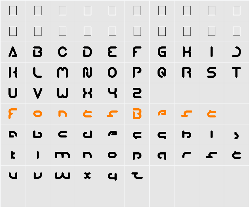 techno VARIOUS Character Map