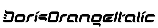 DorisOrangeItalic Font Image