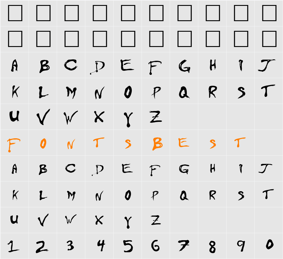 Floydian Character Map