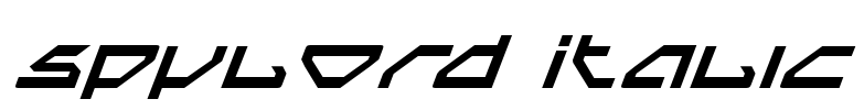Spylord Italic Font Image