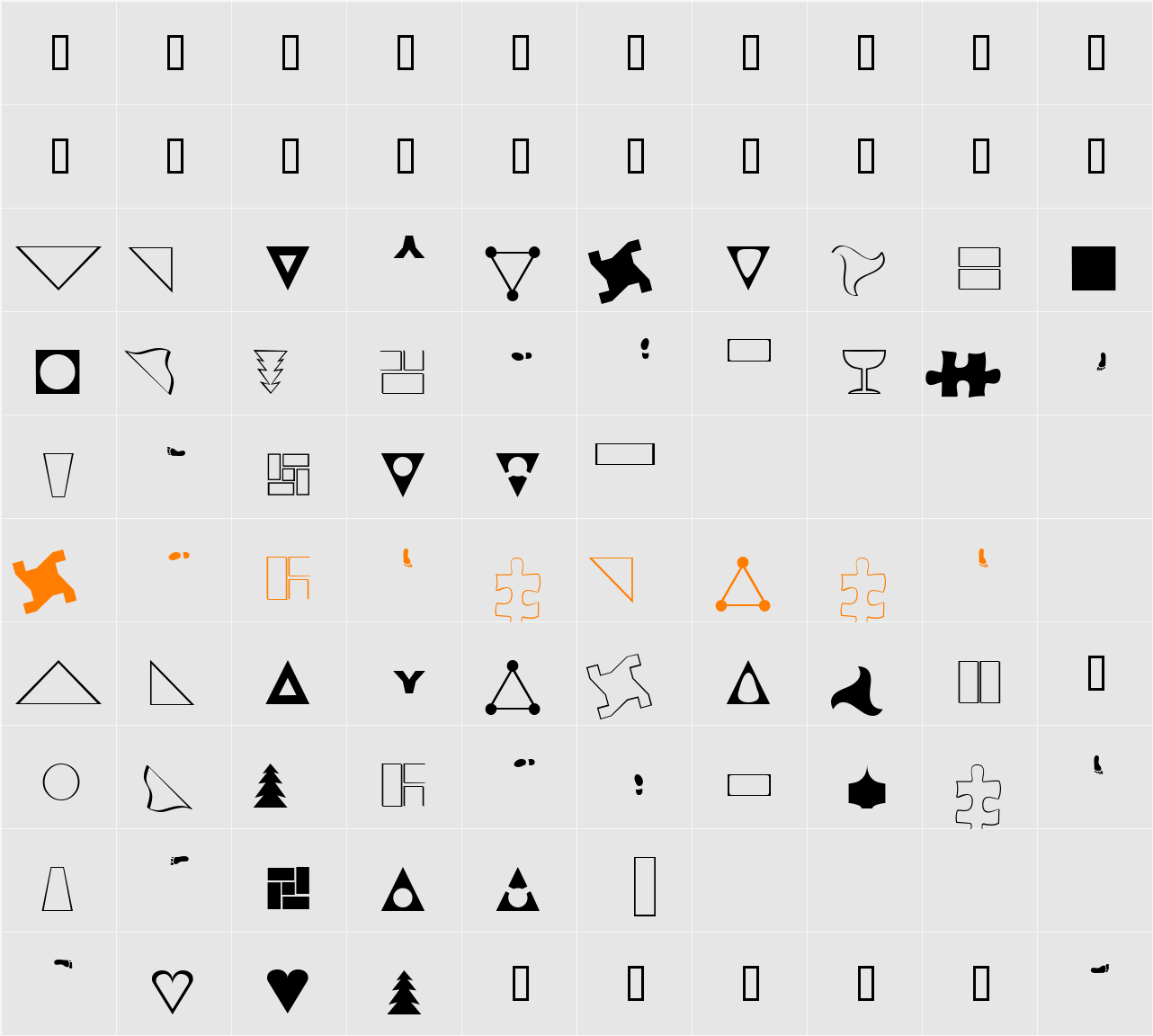 XMMCheckered Character Map