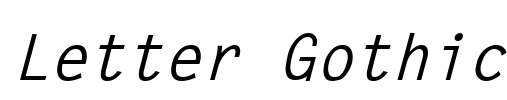 Letter Gothic