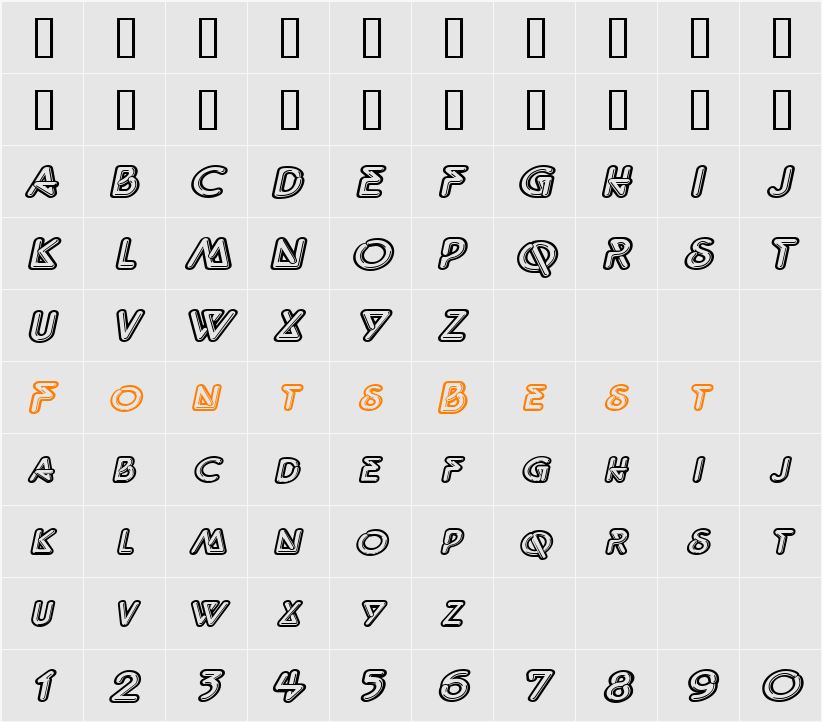 Neonz-Extended Character Map