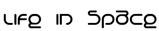 Life in Space Font Image