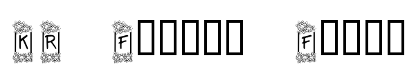 KR Flower Frame Font Image