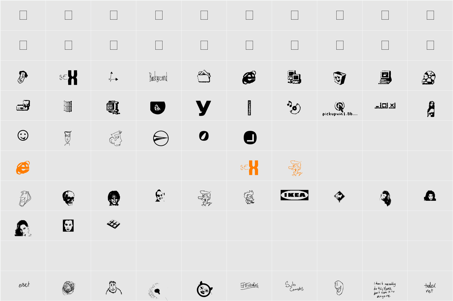 Photon Character Map
