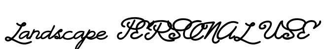 Landscape PERSONAL USE Font Image