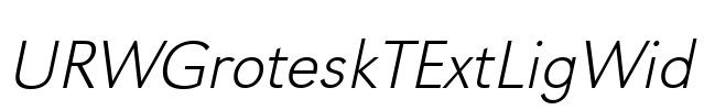 URWGroteskTExtLigWid Font Image