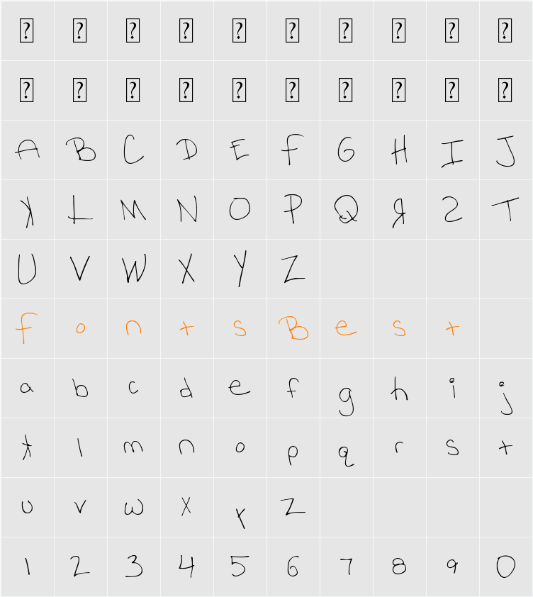 MTF Rhesa Character Map