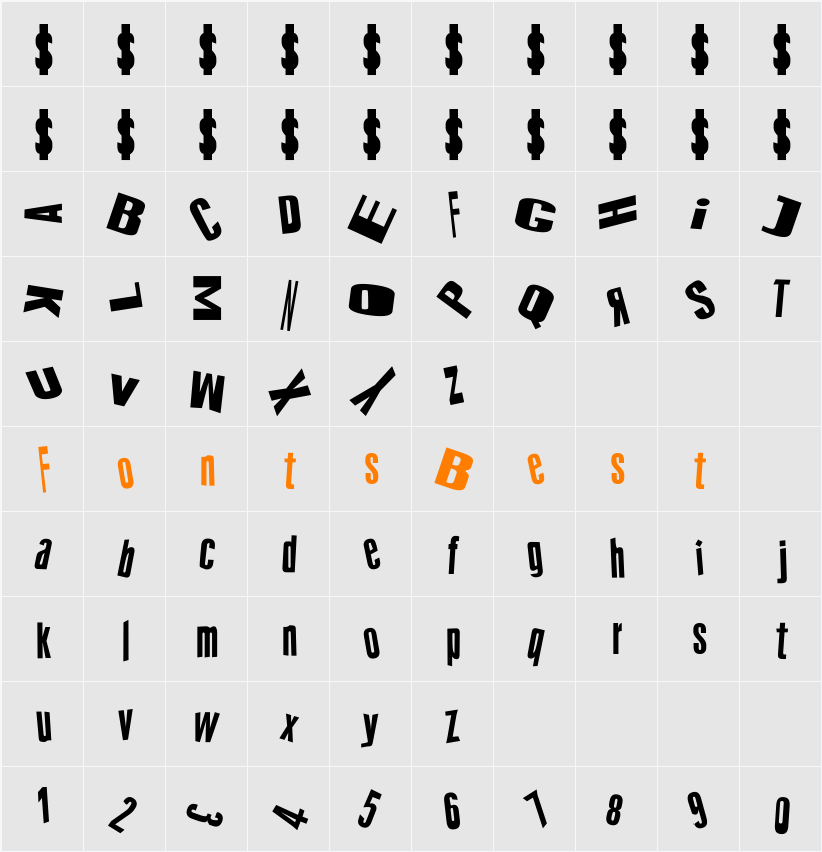 cRAZY sTYLE Character Map