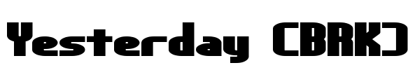 Yesterday (BRK) Font Image