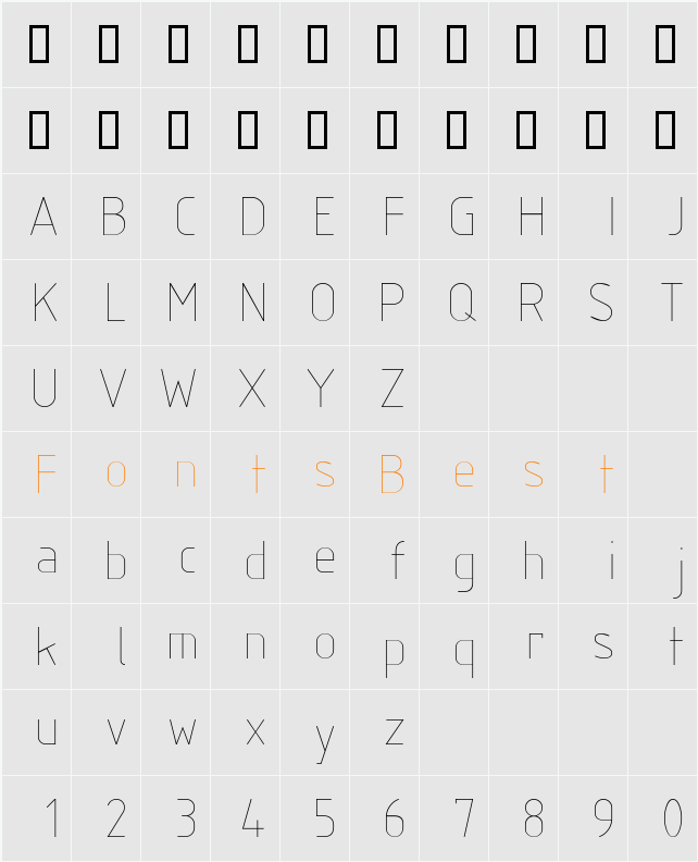 ISOCT Character Map
