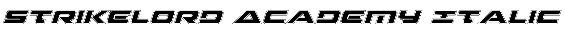 Strikelord Academy Italic Font Image