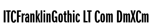 ITCFranklinGothic LT Com DmXCm Font Image