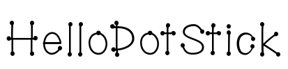 HelloDotStick Font Image
