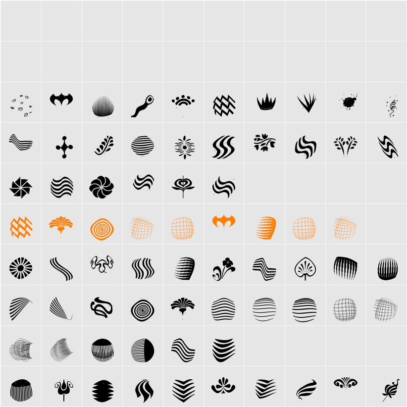 ShapesAOneB Character Map
