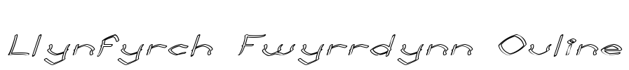 Llynfyrch Fwyrrdynn Ouline Font Image