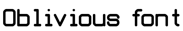 Oblivious font