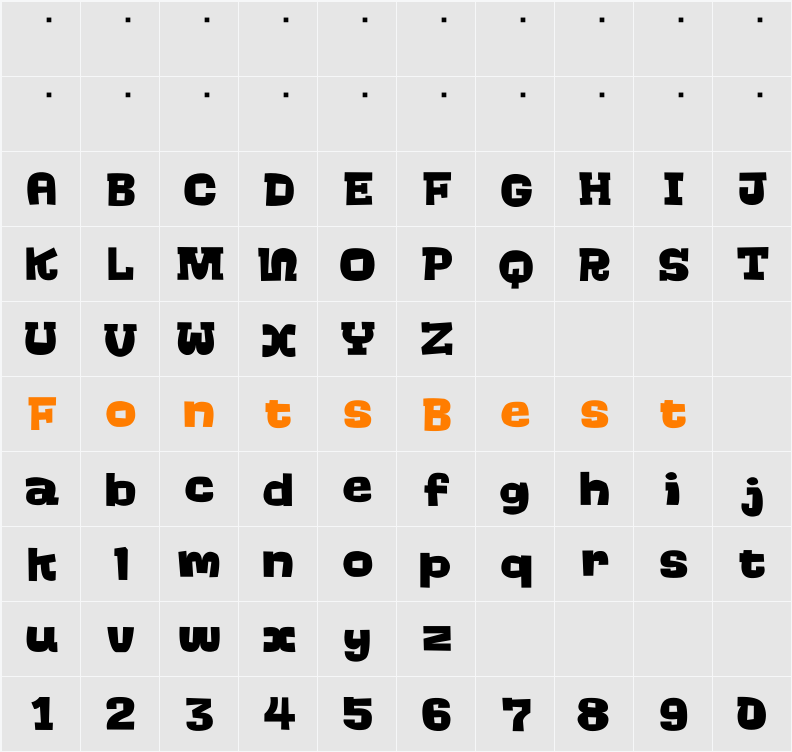 Go-Go-Go Character Map