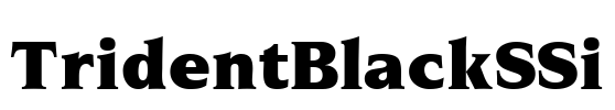 TridentBlackSSi Font Image
