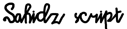 Sahidz script Font Image