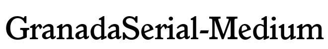 GranadaSerial-Medium Font Image