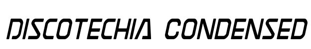 Discotechia Condensed Font Image