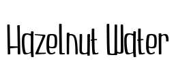Hazelnut Water Font Image