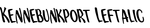 Kennebunkport Leftalic Font Image