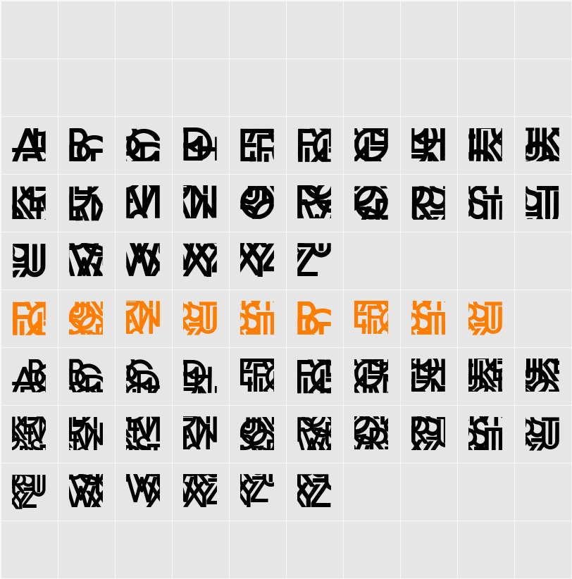 KleinsTypesoup Character Map