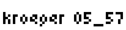 kroeger 05_57 Font Image
