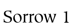 Sorrow 1 Font Image