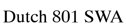 Dutch 801 SWA