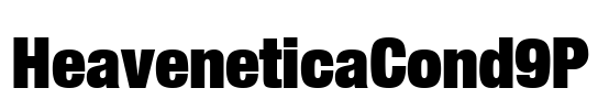 HeaveneticaCond9P Font Image